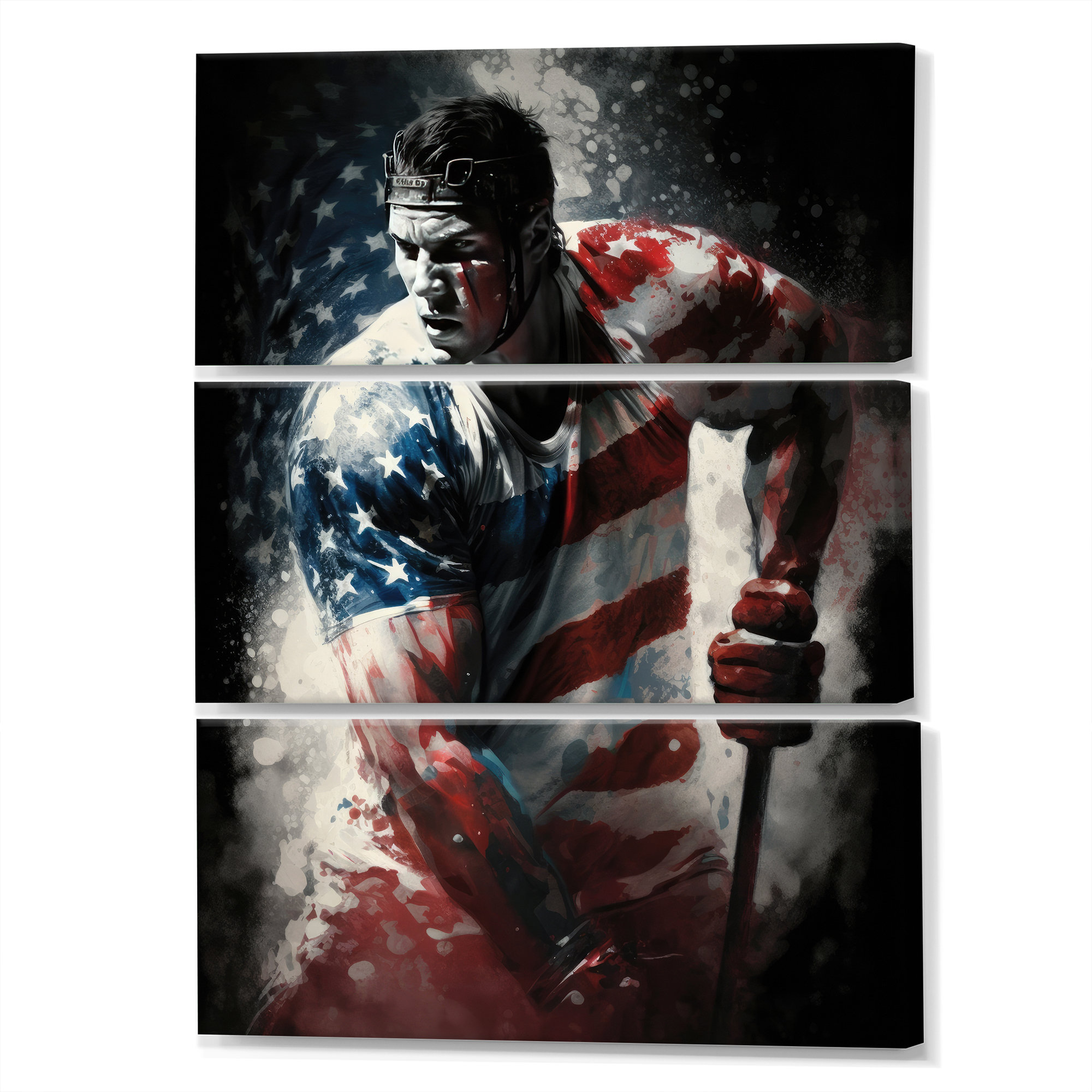 Hokku Designs Hockey Playing On The Rink Sport Hockey Canvas Wall Art